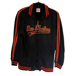 Bar Harbor GOGO Sports Black and Orange Track Jacket